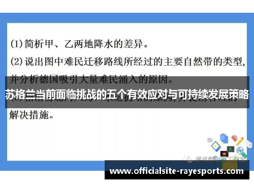 苏格兰当前面临挑战的五个有效应对与可持续发展策略