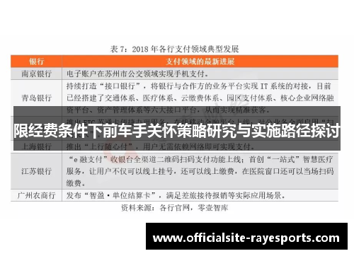 限经费条件下前车手关怀策略研究与实施路径探讨 限经费条件下前车手关怀策略研究与实施路径探讨